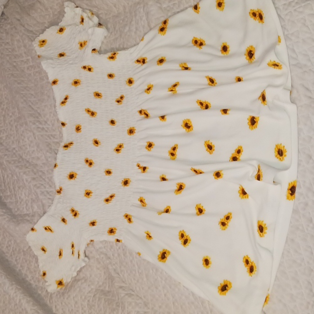 Smocked Sunflower Baby Doll Top